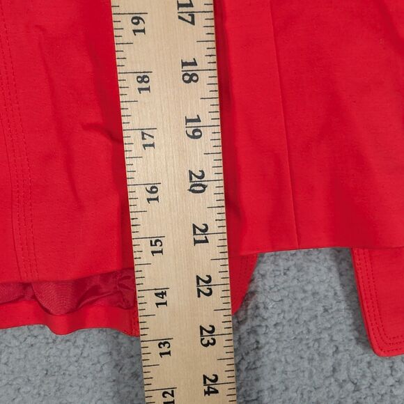 Jones New York Blazer Womens Size 12 Red Open Front Stretch Blazer Jacket - Picture 5 of 6